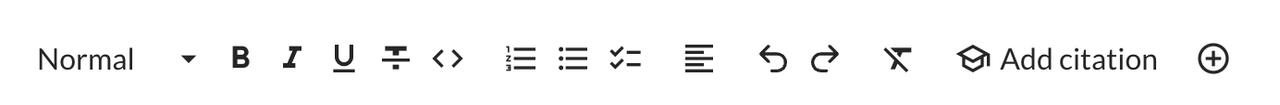editor toolbar