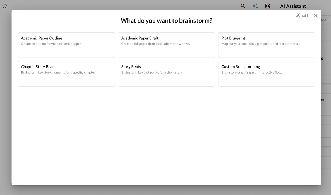 brainstorm modes
