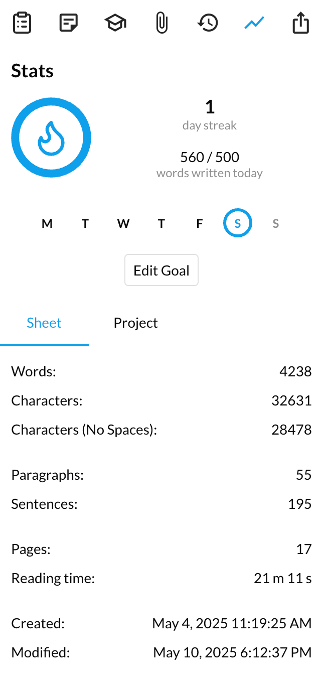 full stats view