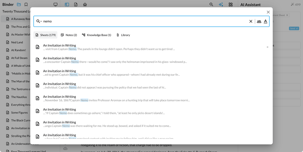 search window
